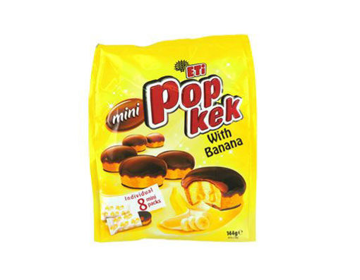 Picture of ETI Pop Kek Banana Mini Cakes (Individual 8 Packs) 144g