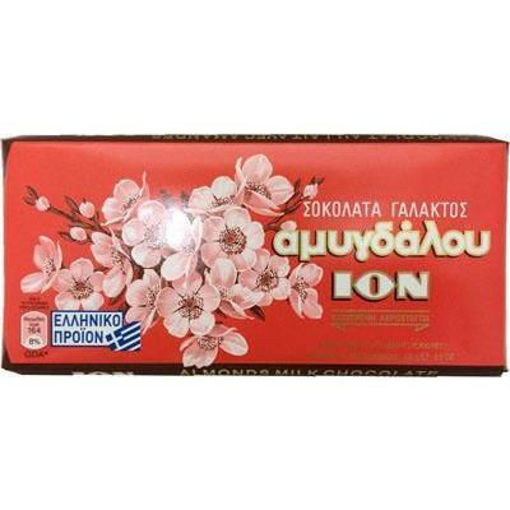 Picture of ION Greek Milk Chocolate Bars w/Almonds 100g