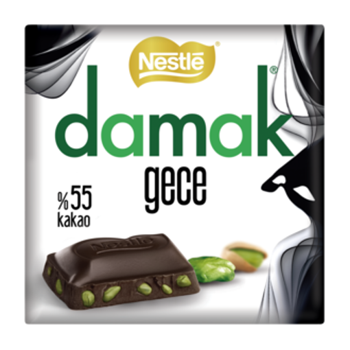 Picture of NESTLE Damak Gece %55 Cocoa Bitter Chocolate w/Pistachio 65g