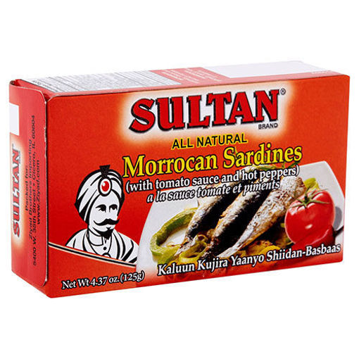 Picture of SULTAN Moroccan Sardines with Tomato Sauce and Hot Peppers 125g