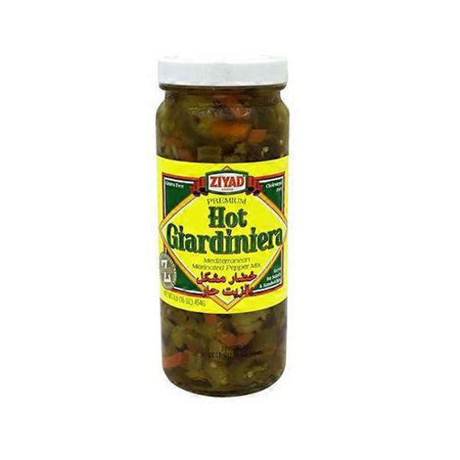 Picture of ZIYAD Hot Giardiniera (Mediterranean Marinated Pepper Mix) 454g