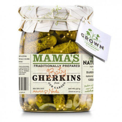 Picture of MAMA'S Kosher Dill Baby Gherkins 283g