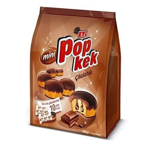Picture of ETI Pop Kek Chocolate Mini Cakes (8 Individual Mini Packs) 144g
