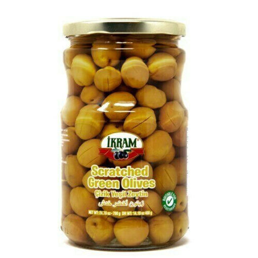 Picture of IKRAM Scratched Green Olives (Cizik Yesil Zeytin) 720g