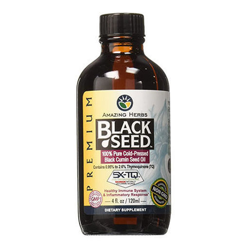 Picture of AMAZING HERBS %100 Pure Cold Pressed PREMIUM Black Seed Oil 1oz
