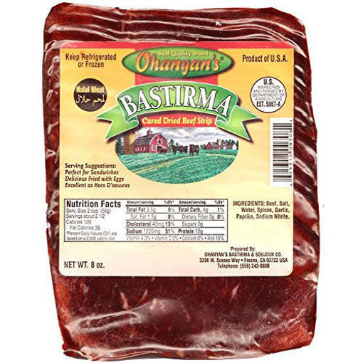 Picture of OHANYAN'S Halal Sliced Fat Bastirma (Pastirma) 225g