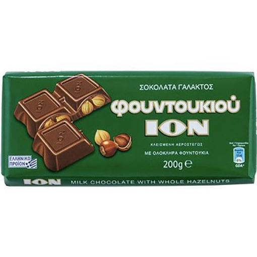 Picture of ION Milk Chocolate w/Whole Hazelnut 200g