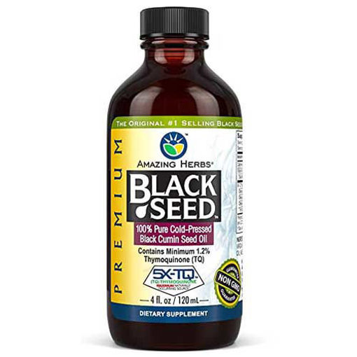 Picture of AMAZING HERBS  %100 Pure Cold Pressed PREMIUM Black Seed Oil 4oz