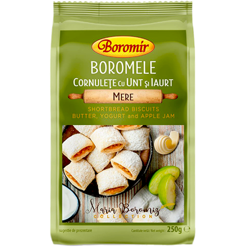 Picture of BOROMIR Boromele Mere Shortbread Biscuits w/Butter, Yogurt, Apple Jam 250g