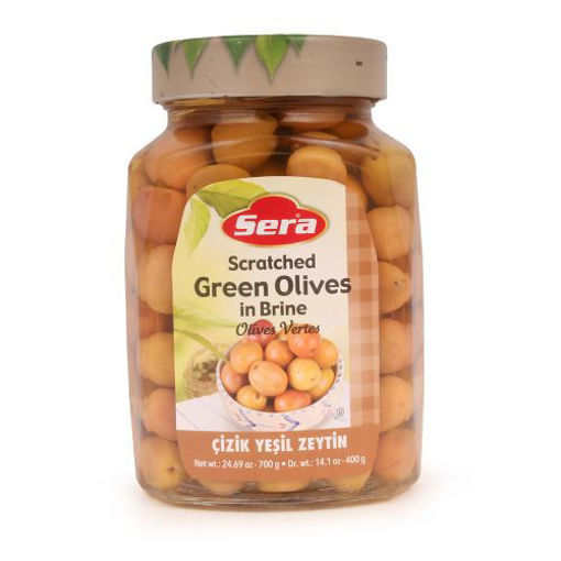 Picture of SERA Scratched Green Olives (Yesil Cizik Zeytin) 400g