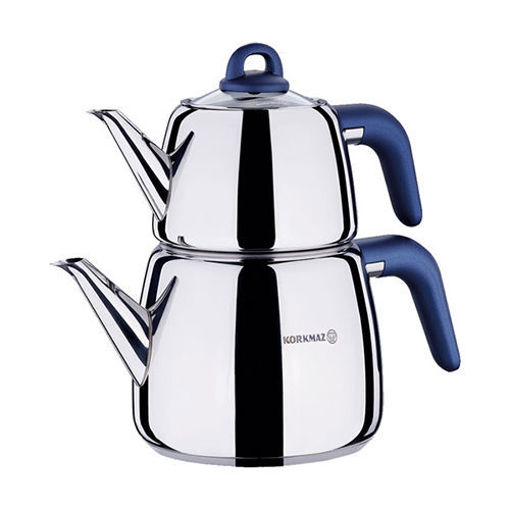 Picture of KORKMAZ Bella Azura Stainless Steel Tea Pot 2.0 Liters