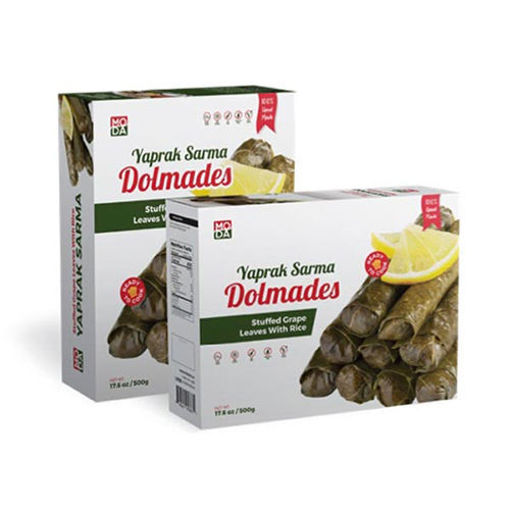 Picture of MODA Frozen Stuffed Grape Leaves w/Rice (Yaprak Sarma & Dolmades) 1KG
