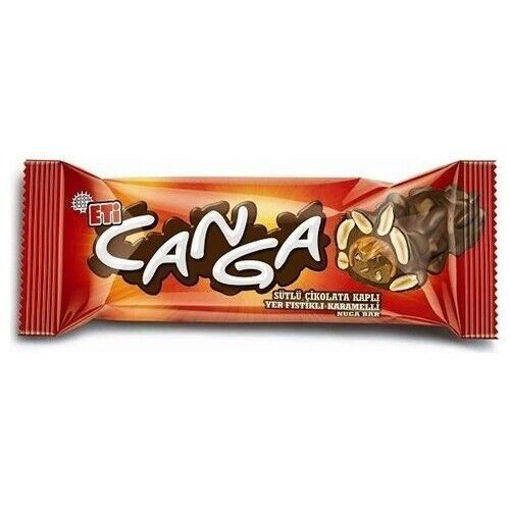 Picture of Eti Canga Caramel Nougat Bar - Milk Chocolate 45 gr