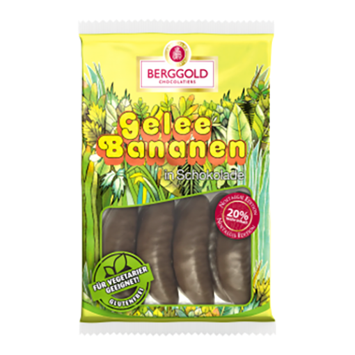 Picture of BERGGOLD Gelee Bananen Nostalgie Edition (in Zartbitterschokolade) 200g