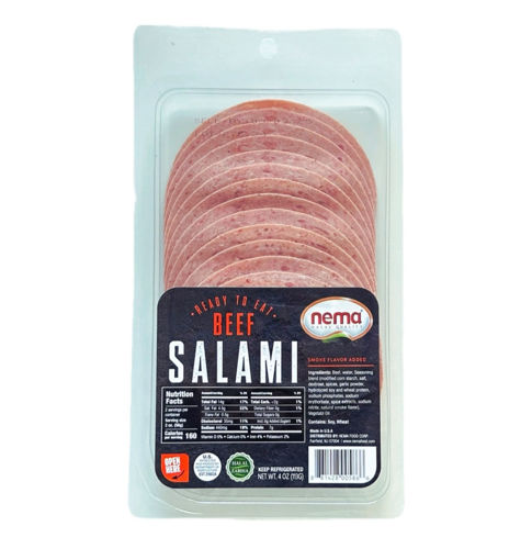 Picture of NEMA Halal Beef Sliced Salami Plain 113 g