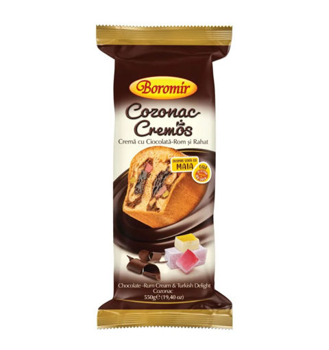 Picture of BOROMIR Cozonac With Chocolate-Rum Cream & Turkish Delight 550 g