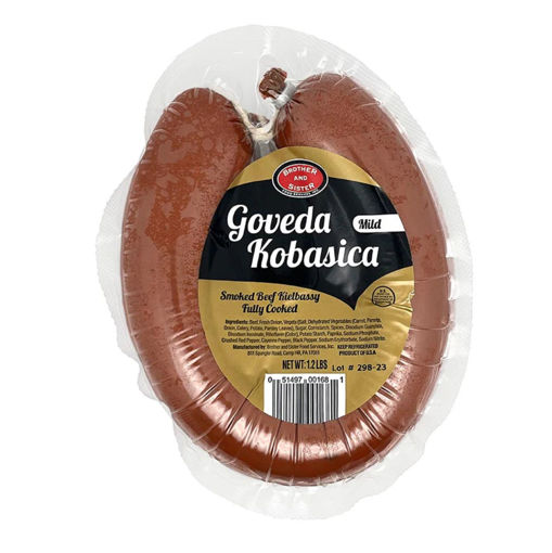 Picture of BROTHER&SISTER Beef Fully Cooked Smoked Kielbasa ( Govedja Kobasica) 1.2 lb